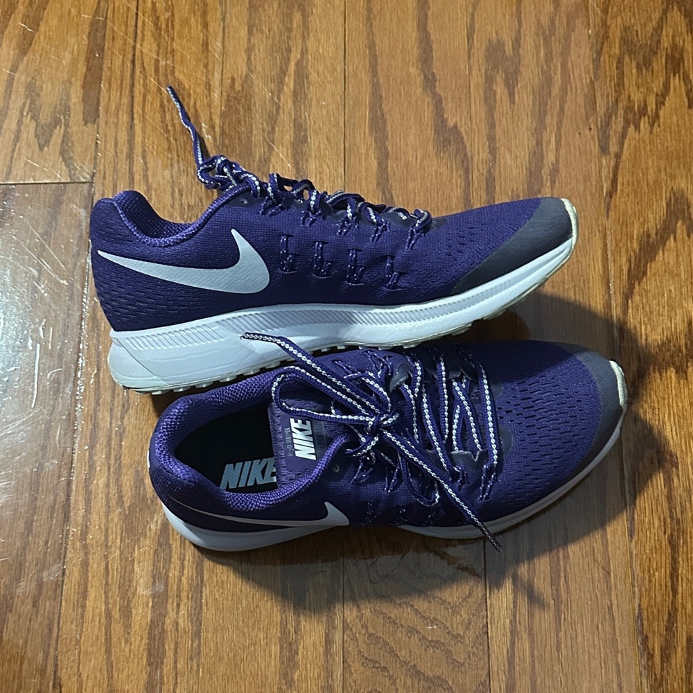 Nike Dark Purple and White Athletic Sneakers